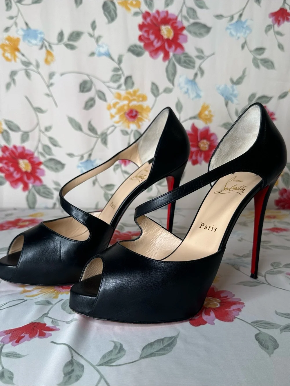 CHRISTIAN LOUBOUTIN- Authentic- Catchy Two 120 Kid Heels Great Condition Size 40